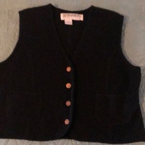 Bernard Essentials Black 100% Wool Woman’s Vest - Excellent Condition